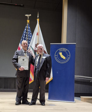Paul Grossman, Retired Chief Regional Attorney for Region IX of the Office for Civil Rights US Department of Education, 2024 Ralph Black Public Service Award with Ralph Black.